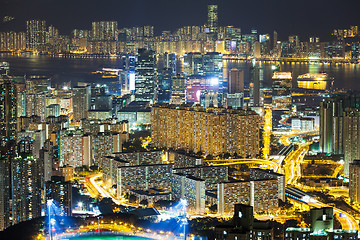 Image showing Hong Kong skyline at night