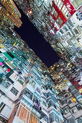 Image showing Overcrowded residential building in Hong Kong