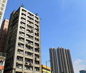 Image showing Old residential building in Hong Kong