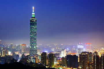 Image showing Taipei citsyscape at night