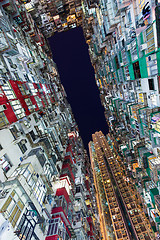 Image showing Hong Kong crowded building at night