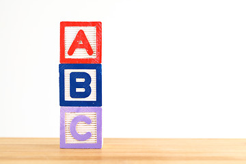 Image showing ABC wooden toy block