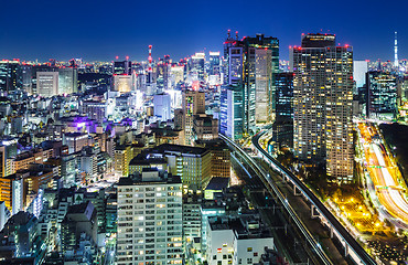 Image showing Tokyo city at night