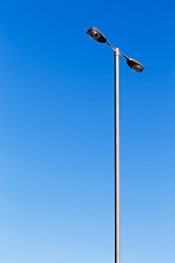 Image showing Lighting pole with blue sky