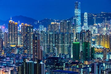 Image showing Cityscape in Hong Kong at night