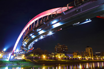 Image showing Arcuate bridge in Taiwan at night