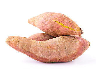 Image showing Organic sweet potatoes