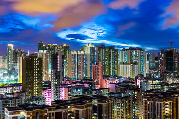 Image showing Hong Kong city at night