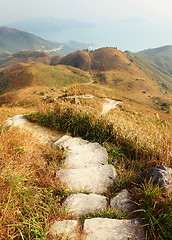 Image showing Hiking path on the mountain