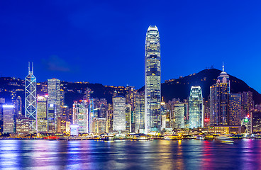 Image showing Hong Kong skyline at night