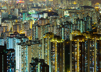 Image showing Hong Kong city at night