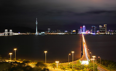 Image showing Macau city at night