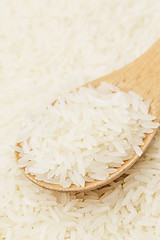 Image showing White rice on teaspoon