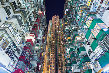 Image showing Overpopulated building in Hong Kong 