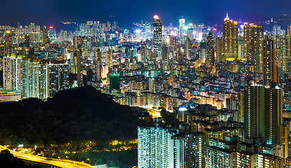 Image showing Aerial view of Hong Kong city