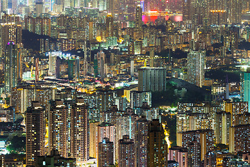 Image showing Cityscape in Hong Kong at night