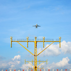 Image showing Airport approach landing direction light