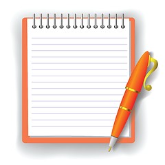 Image showing  notebook and pen