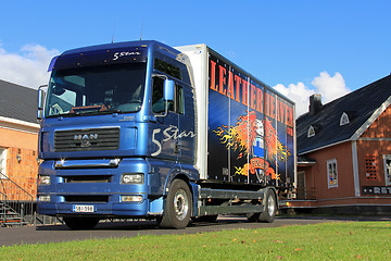 Image showing Blue Man Delivery Truck