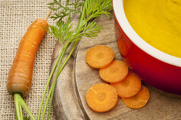 Image showing carrot cream soup