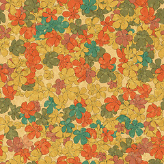 Image showing Grunge floral pattern 