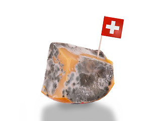 Image showing Piece of cheese gone bad