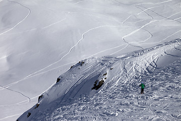 Image showing Skier on off-piste slope