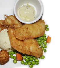 Image showing Fried Fish Ahd Scallops