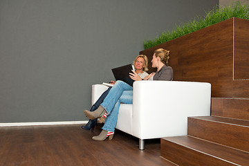 Image showing Casual Businesswomen on Couch