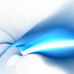 Image showing Blue Glowing Fractal Abstract