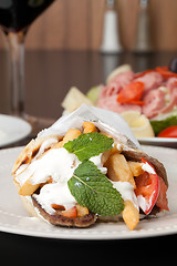 Image showing Greek Gyro Pita Wrap