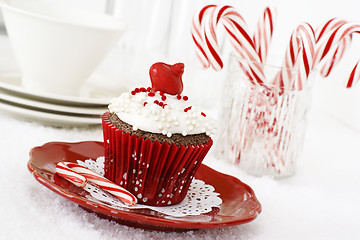 Image showing Christmas cupcake