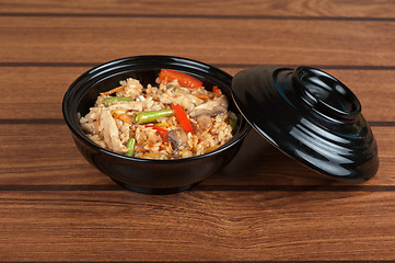 Image showing Rice chicken vegetable