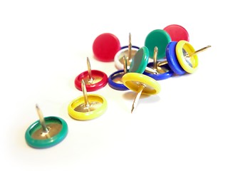 Image showing Push pins closeup