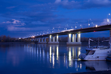 Image showing night bridge