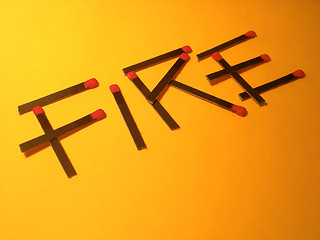 Image showing Fire risk with matches