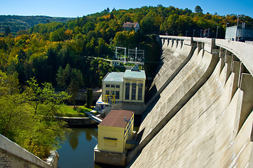 Image showing Hydroelectric power dam on the Vranov.