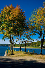 Image showing Autumn afternoons on the dock.