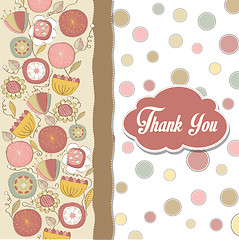 Image showing romantic Thank You card with flowers