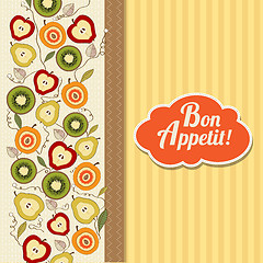 Image showing bon appetite card with fruits