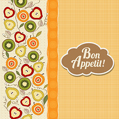 Image showing bon appetite card with fruits