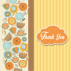 Image showing romantic Thank You card with flowers