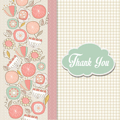 Image showing romantic Thank You card with flowers