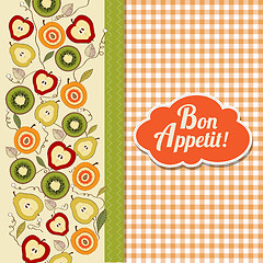 Image showing bon appetite card with fruits