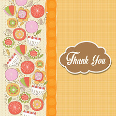 Image showing romantic Thank You card with flowers