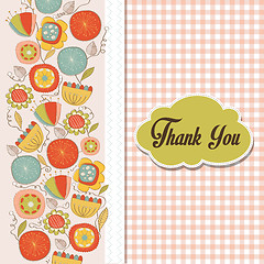 Image showing romantic Thank You card with flowers