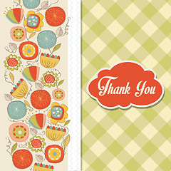 Image showing romantic Thank You card with flowers