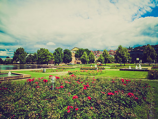 Image showing Retro look Gardens in Stuttgart Germany