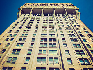 Image showing Retro look Torre Velasca, Milan