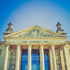 Image showing Retro look Reichstag, Berlin